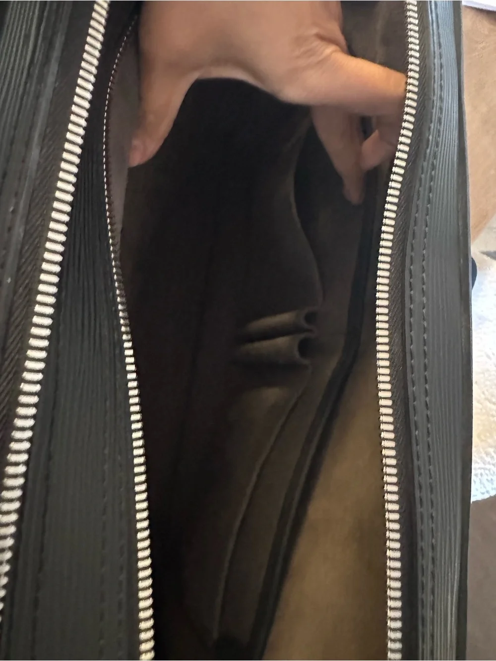 Louis Vuitton Dark Gray Epi Leather Business Tote